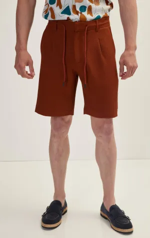 Waffle Stretch Beach Day Shorts - Brown