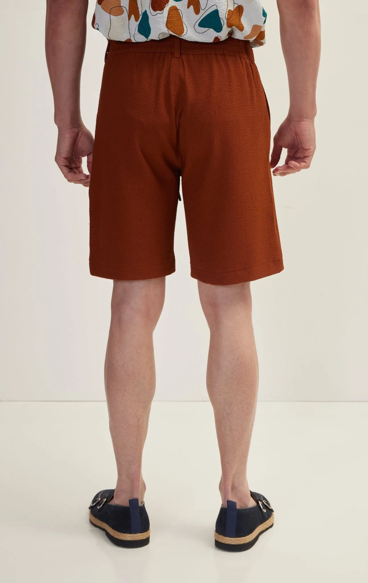 Waffle Stretch Beach Day Shorts - Brown