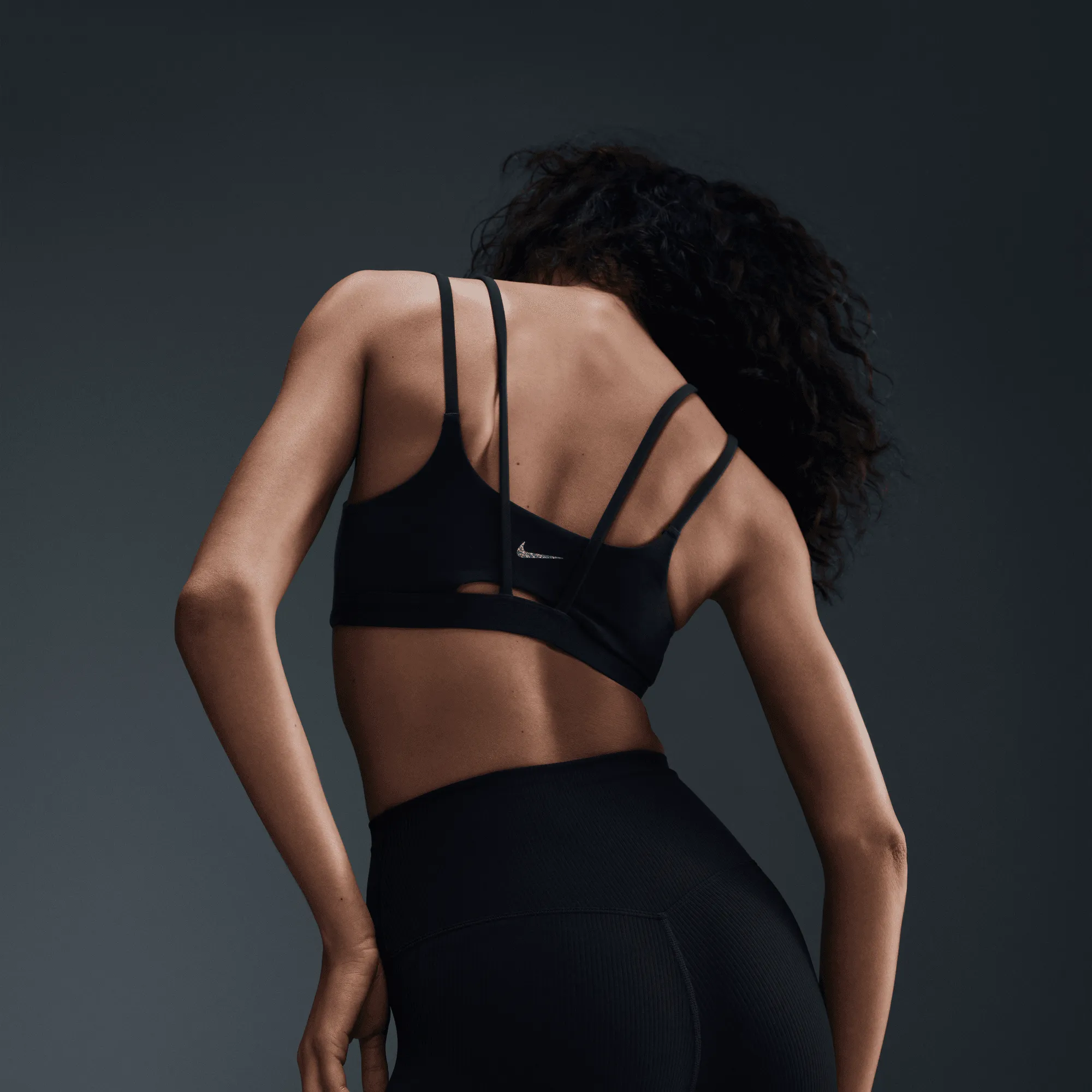 Women's Zenvy Strappy Light-Support Padded Sports Bra (010 - Black/Sail)