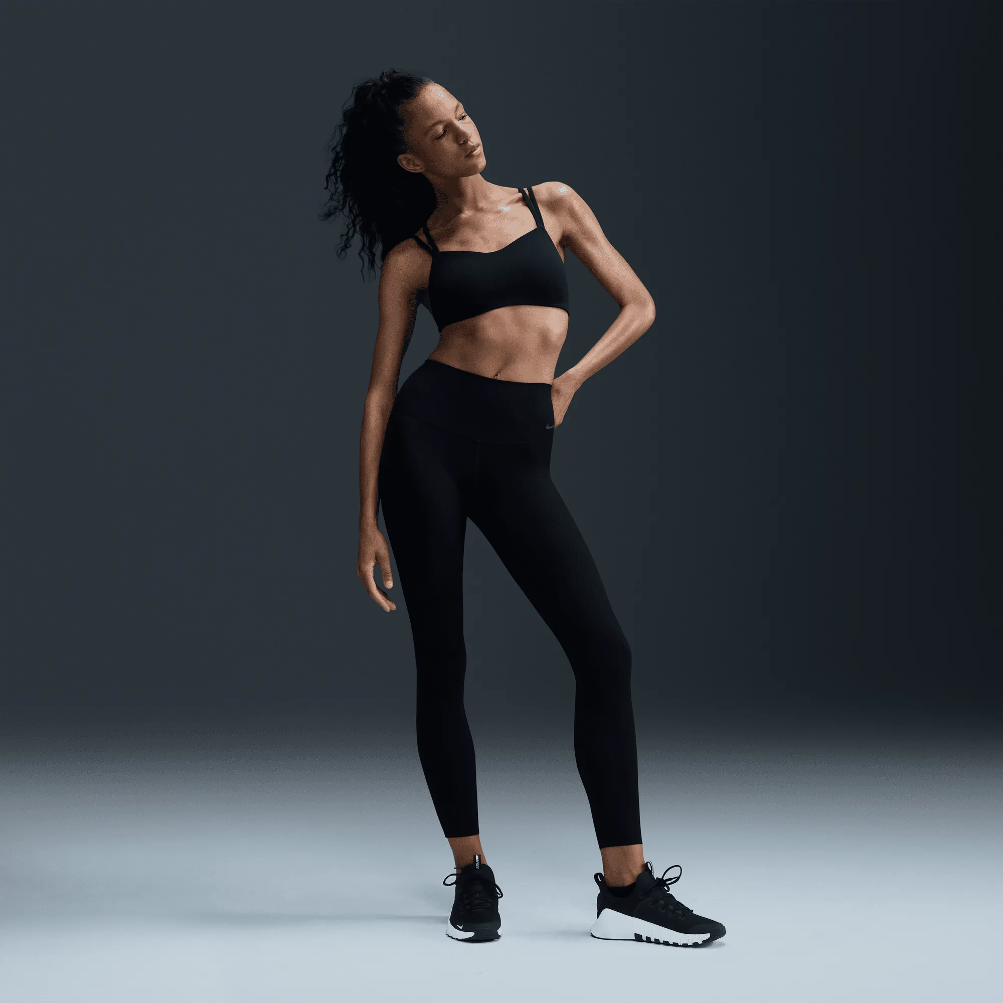 Women's Zenvy Strappy Light-Support Padded Sports Bra (010 - Black/Sail)