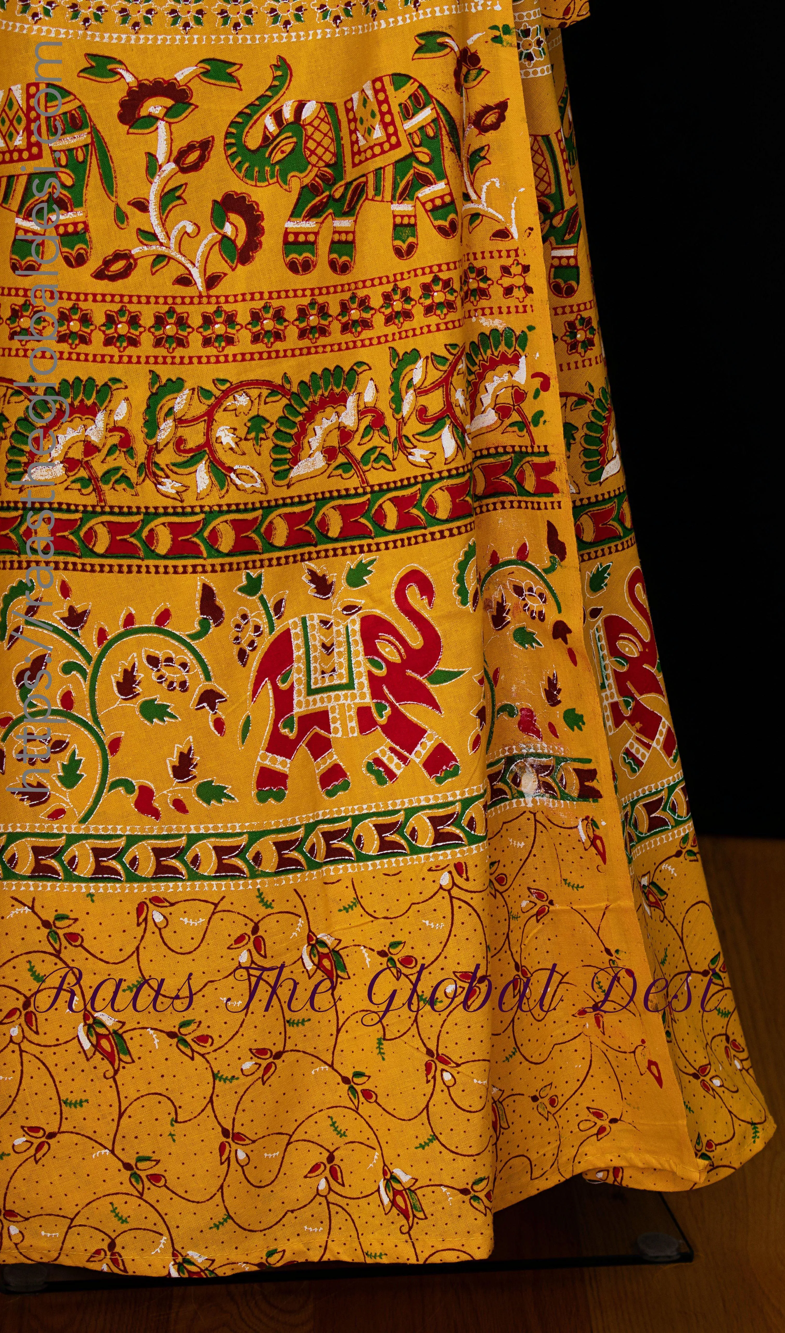 Yellow Heritage Printed Skirt
