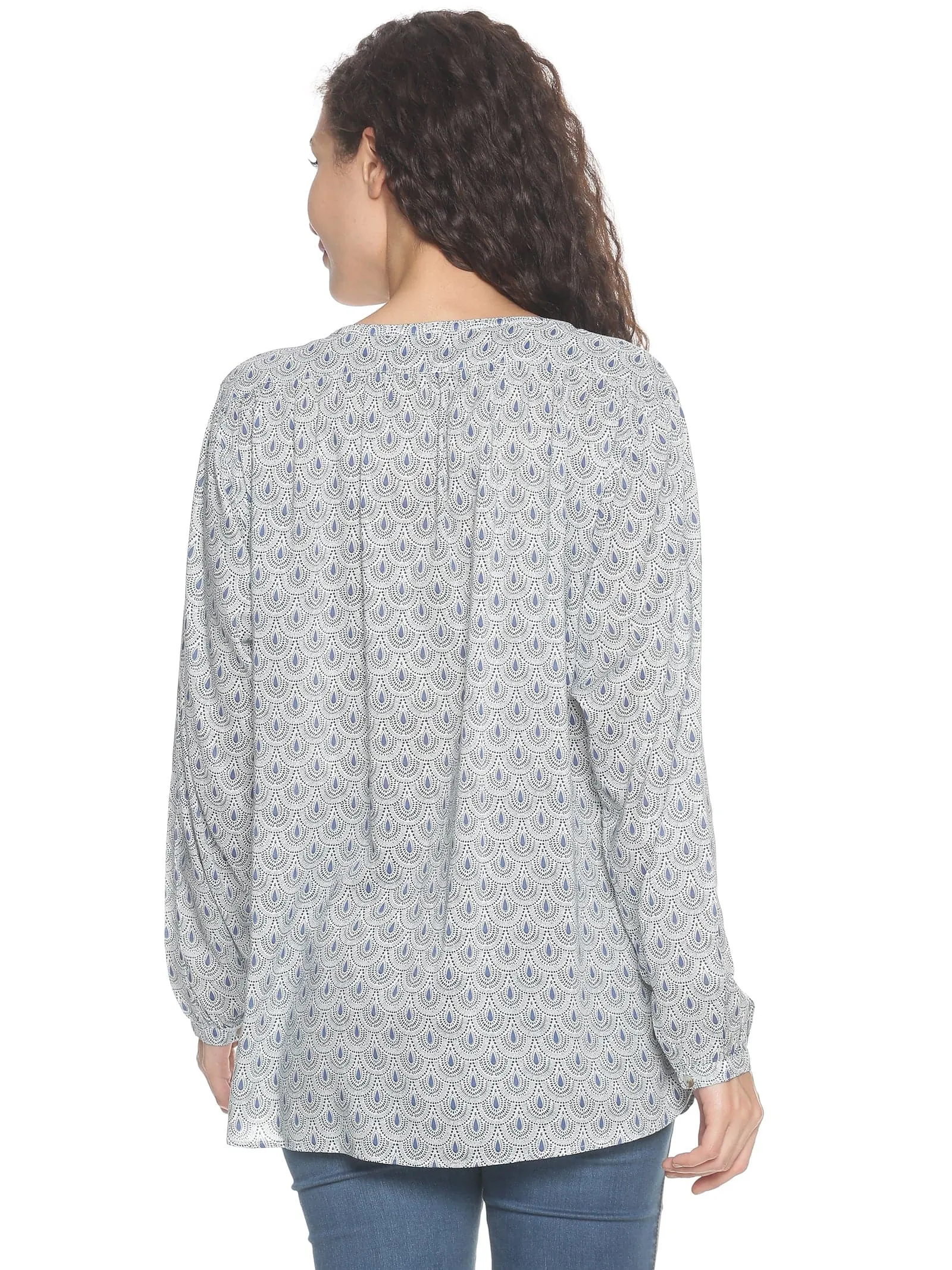 Youngly Raindrop Print Top